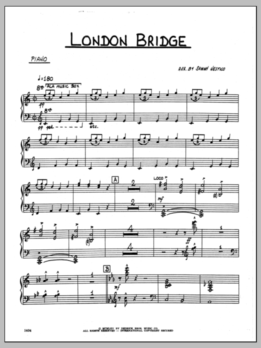 London Bridge - Piano (Jazz Ensemble) von Sammy Nestico