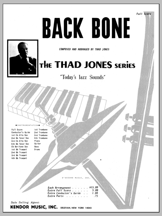 Back Bone - Full Score (Jazz Ensemble) von Thad Jones