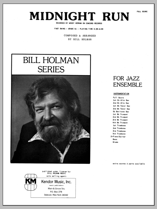 Midnight Run - Full Score (Jazz Ensemble) von Bill Holman