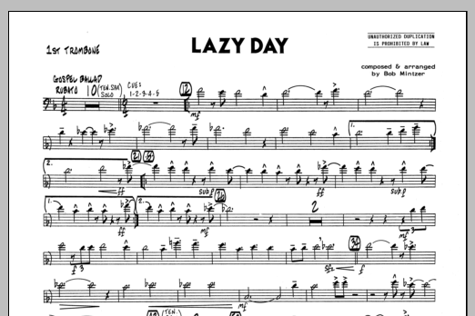 Lazy Day - 1st Trombone (Jazz Ensemble) von Bob Mintzer