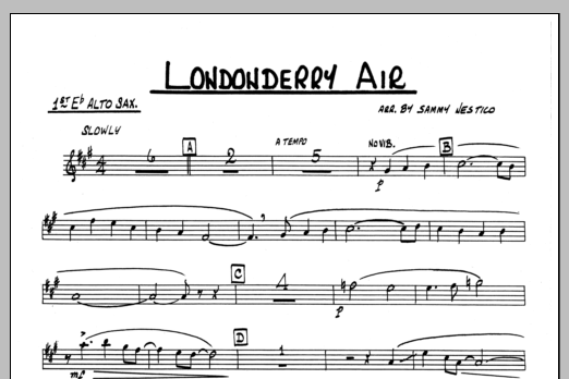 Londonderry Air - 1st Eb Alto Saxophone (Jazz Ensemble) von Sammy Nestico