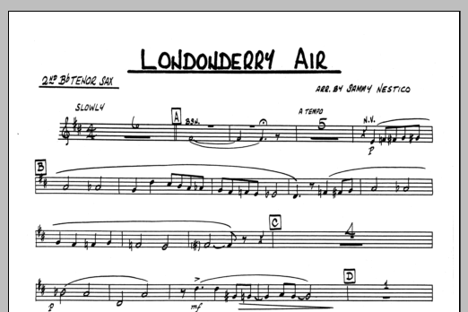 Londonderry Air - 2nd Bb Tenor Saxophone (Jazz Ensemble) von Sammy Nestico