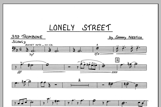 Lonely Street - 3rd Trombone (Jazz Ensemble) von Sammy Nestico