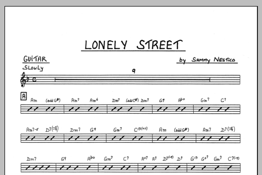 Lonely Street - Guitar (Jazz Ensemble) von Sammy Nestico