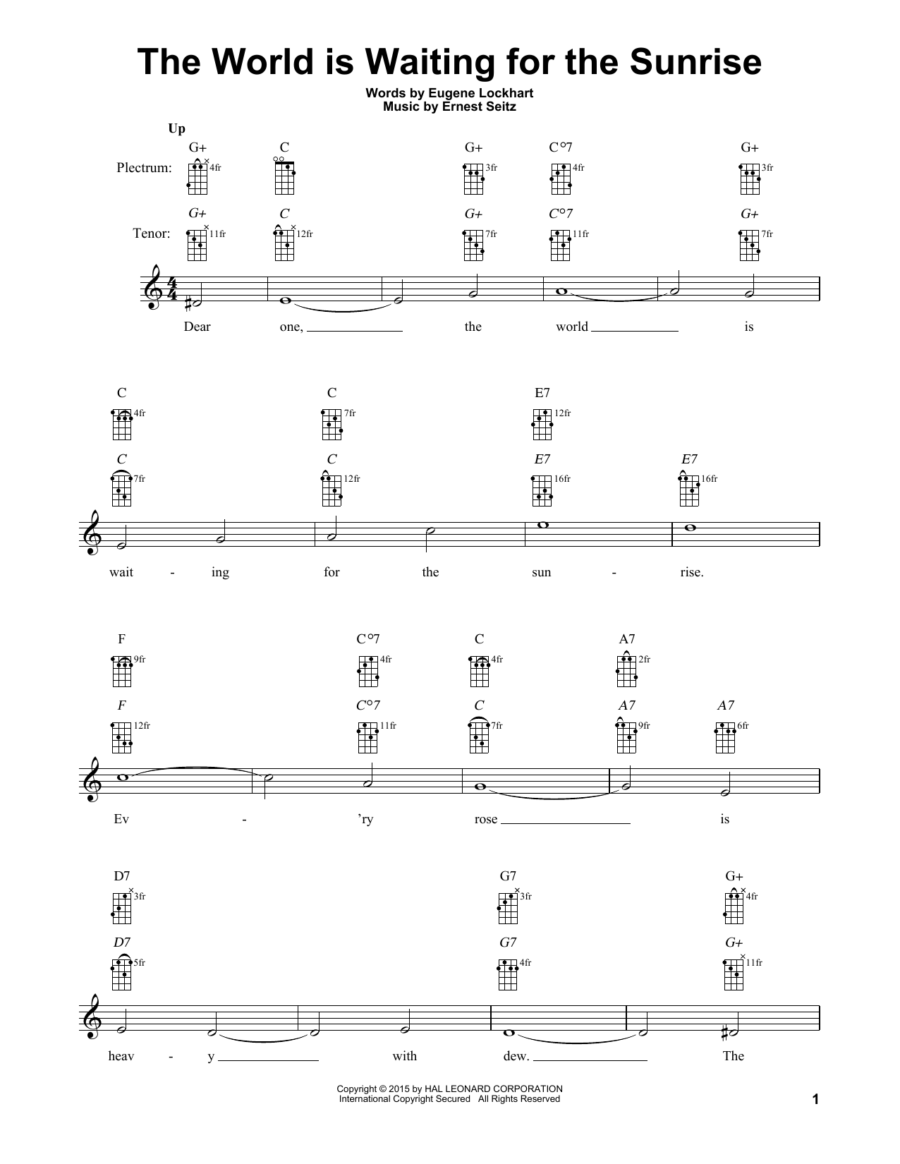 The World Is Waiting For The Sunrise (Banjo Tab) von Ernest Seitz