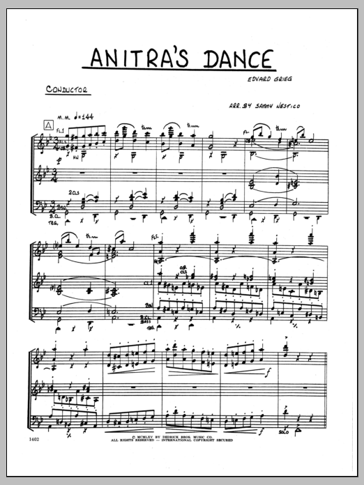 Anitra's Dance - Full Score (Jazz Ensemble) von Sammy Nestico