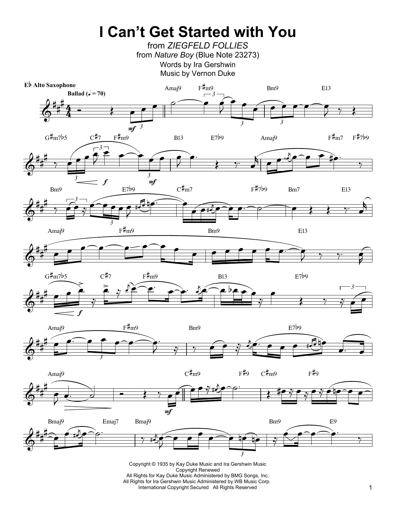 I Can't Get Started (Alto Sax Transcription) von Jackie McLean