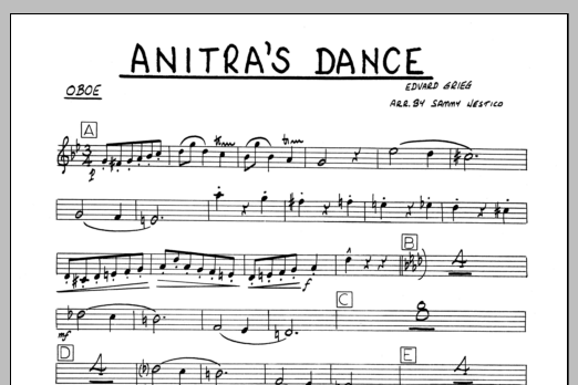 Anitra's Dance - Oboe (Jazz Ensemble) von Sammy Nestico