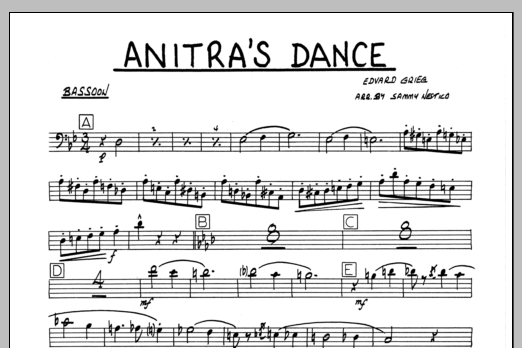 Anitra's Dance - Bassoon (Jazz Ensemble) von Sammy Nestico