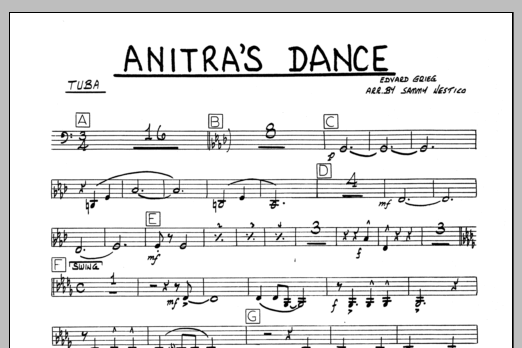 Anitra's Dance - Tuba (Jazz Ensemble) von Sammy Nestico