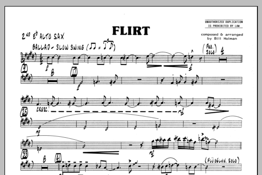 Flirt - 2nd Eb Alto Saxophone (Jazz Ensemble) von Bill Holman
