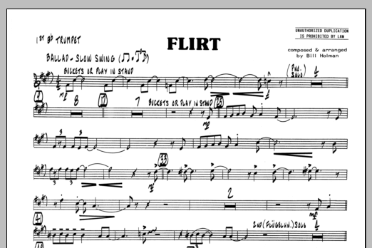 Flirt - 1st Bb Trumpet (Jazz Ensemble) von Bill Holman