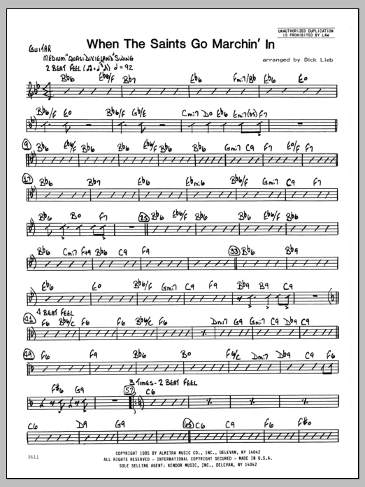 When the Saints Go Marching In - Guitar (Jazz Ensemble) von Dick Lieb