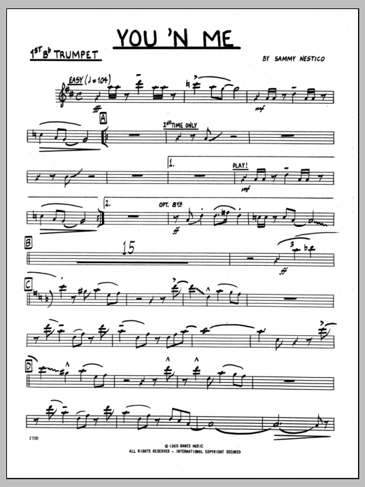 You 'N Me - 1st Bb Trumpet (Jazz Ensemble) von Sammy Nestico