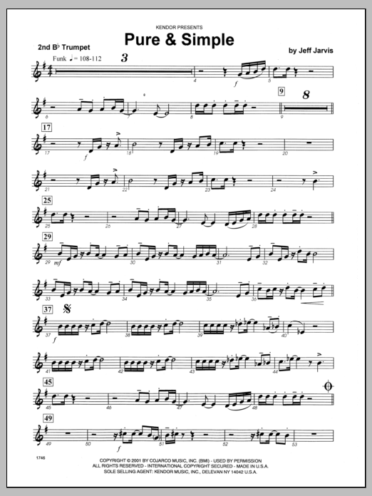 Pure & Simple - 2nd Bb Trumpet (Jazz Ensemble) von Jeff Jarvis