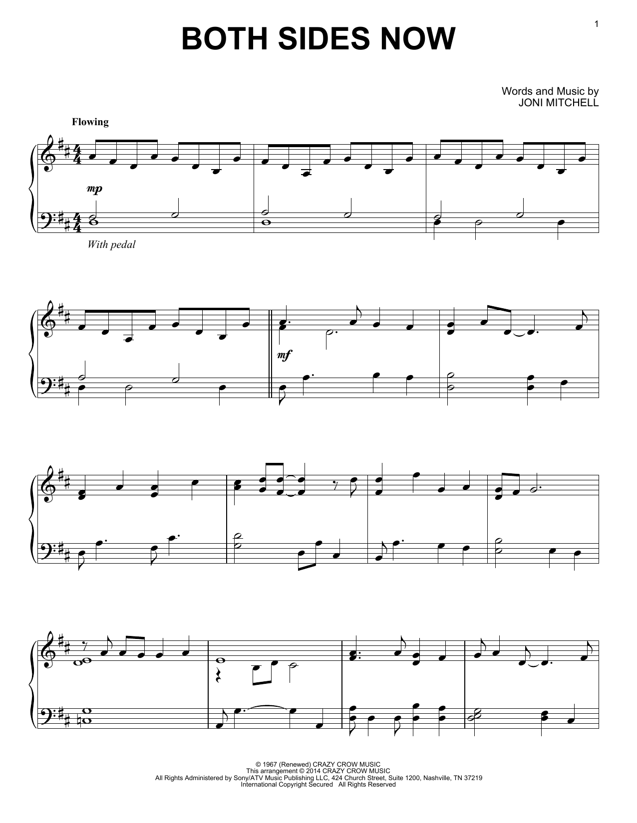 Both Sides Now (Piano Solo) von Joni Mitchell