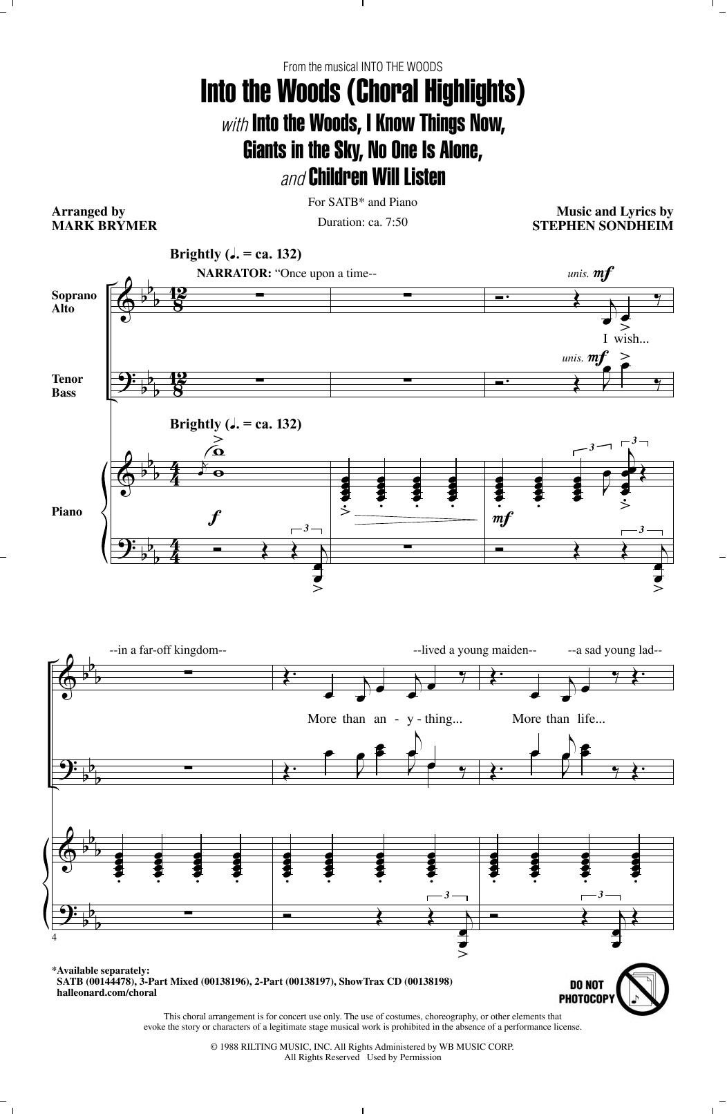 Act I Opening - Part I (SATB Choir) von Mark Brymer