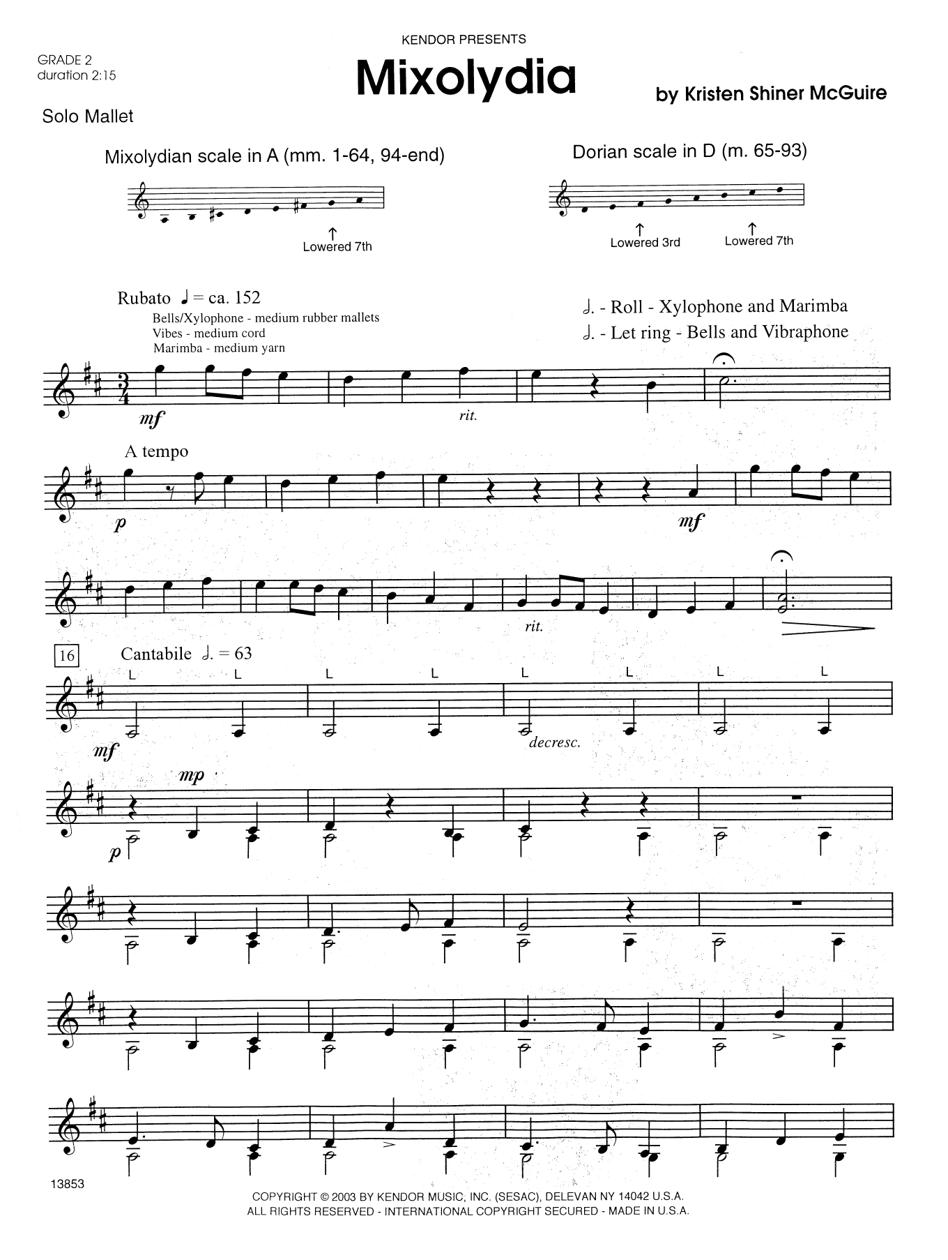 Mixolydia (Percussion Solo) von Kristen Shiner McGuire