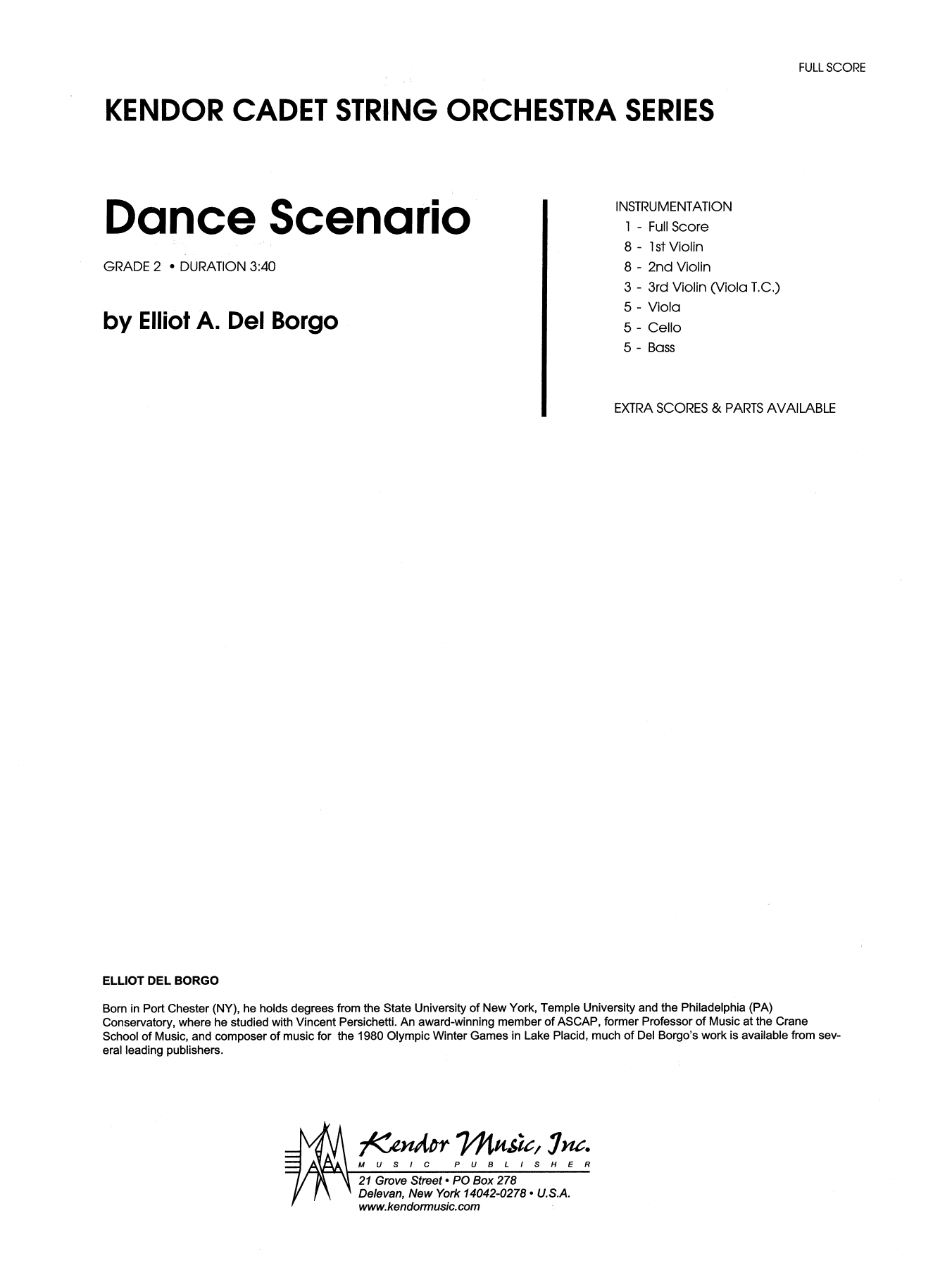 Dance Scenario - Full Score (Orchestra) von Elliot A. Del Borgo