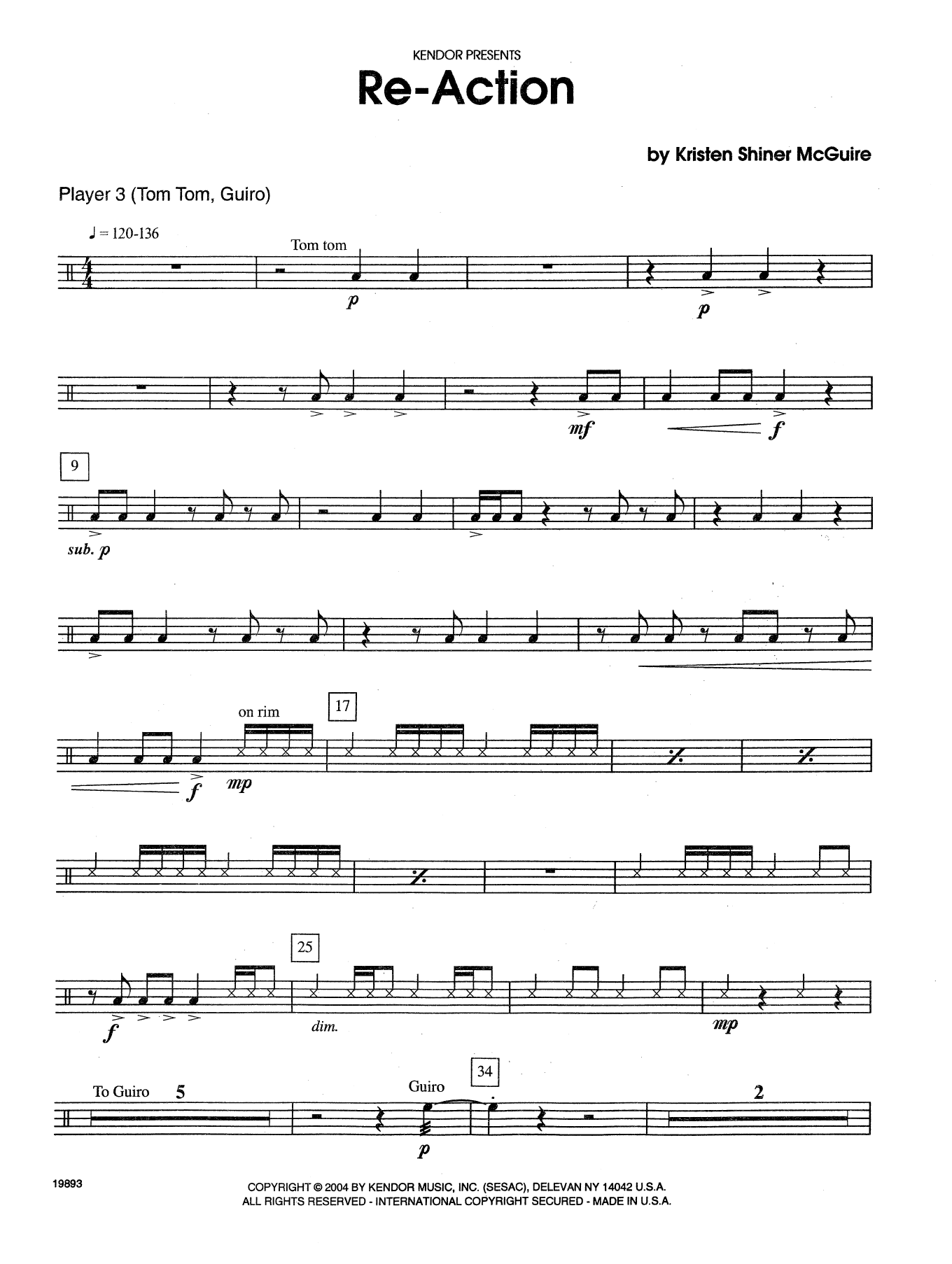 Re-Action - Percussion 3 (Percussion Ensemble) von Kristen Shiner-McGuire