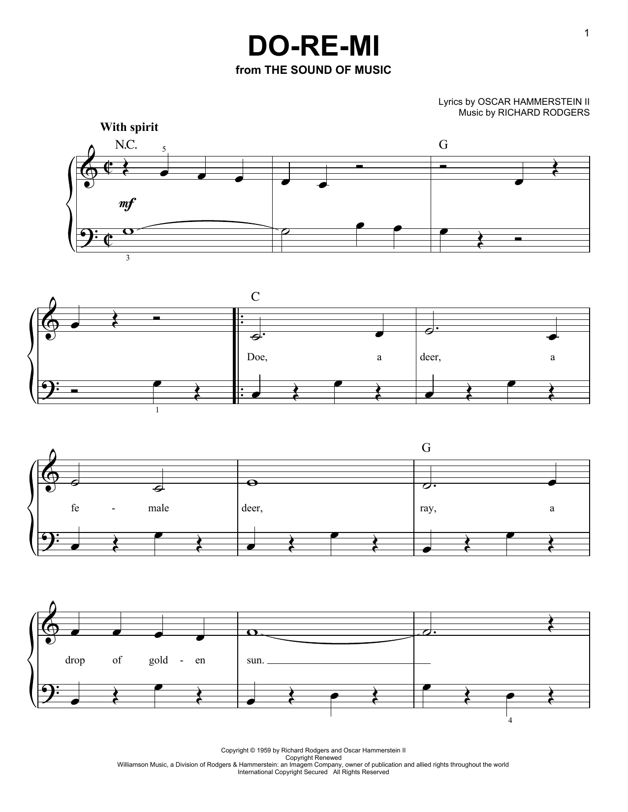Do-Re-Mi (Very Easy Piano) von Rodgers & Hammerstein