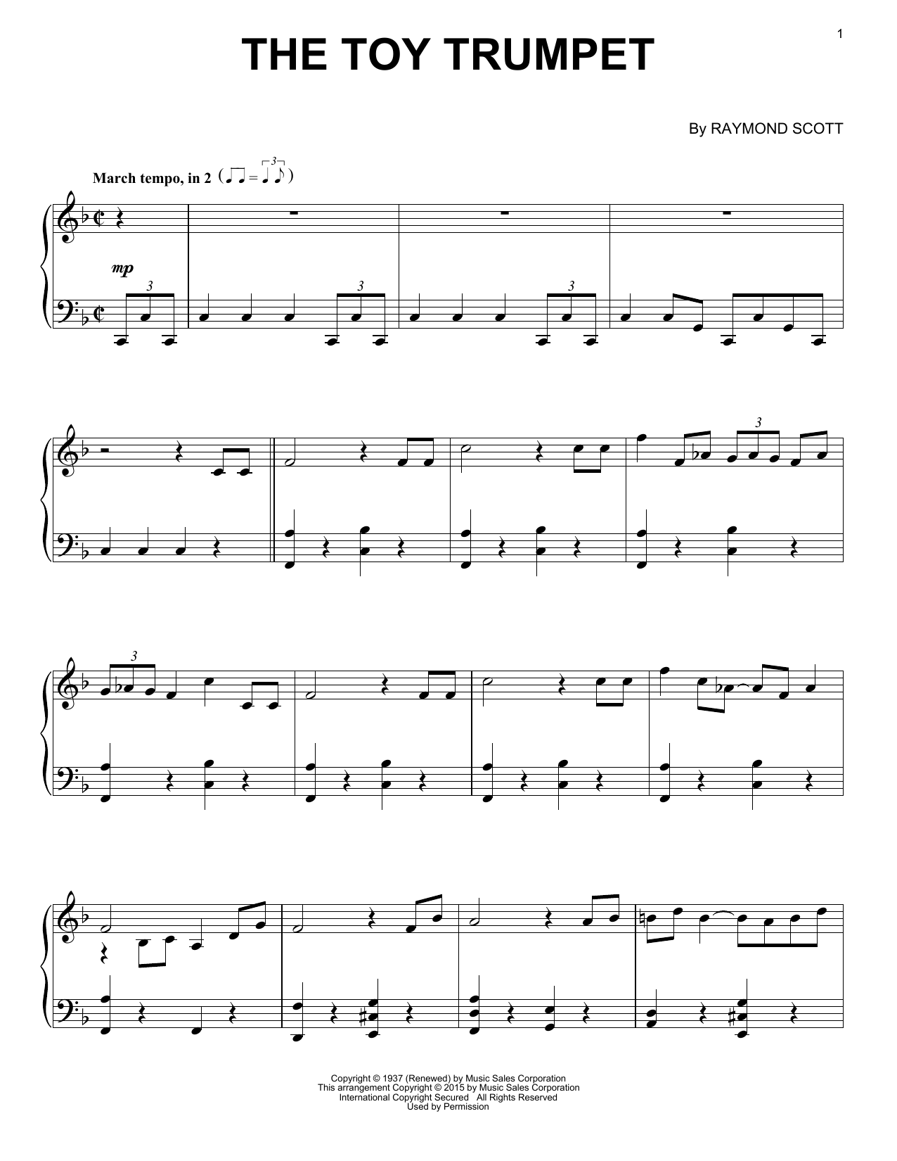 The Toy Trumpet (Piano Solo) von Raymond Scott