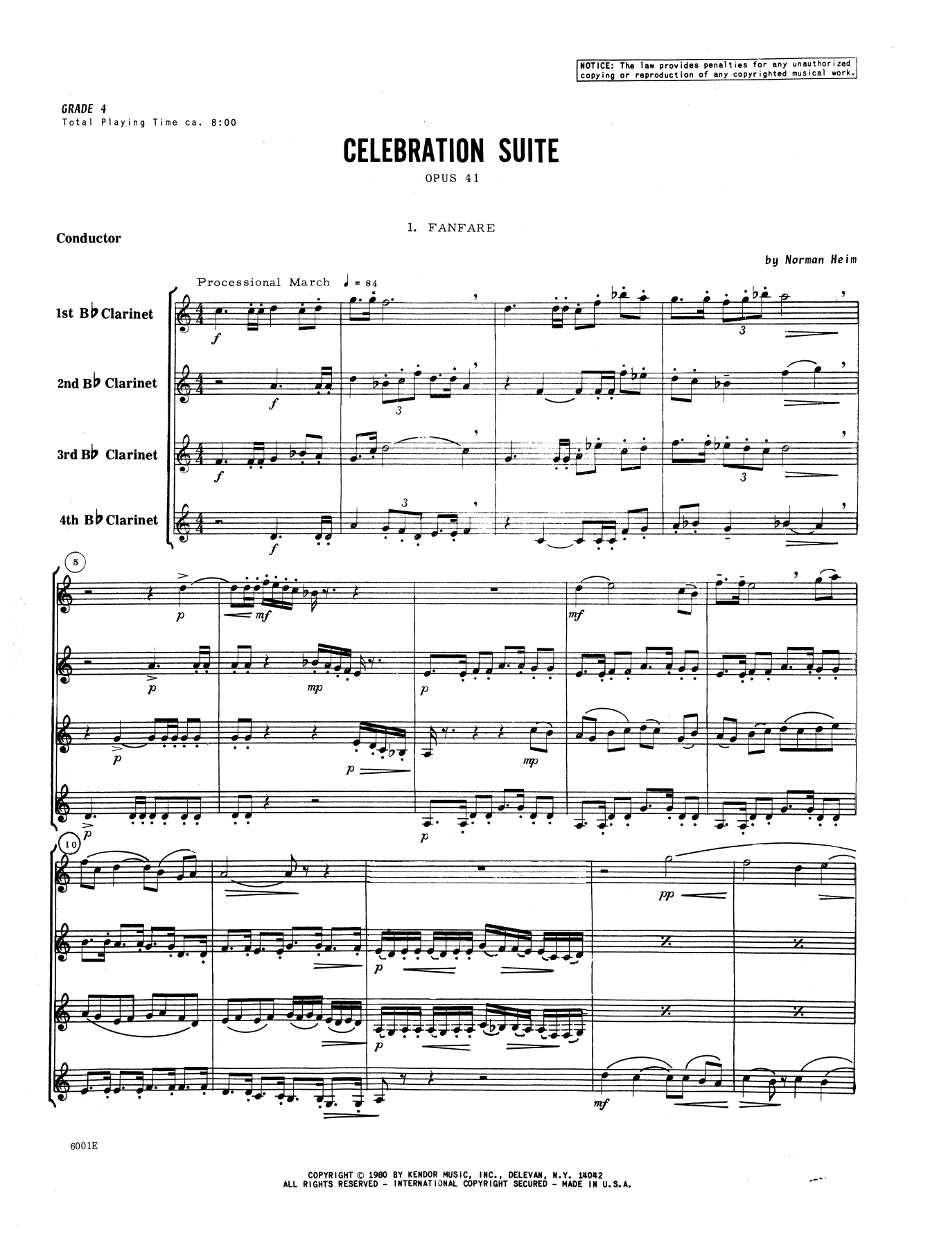 Celebration Suite - Full Score (Woodwind Ensemble) von Heim
