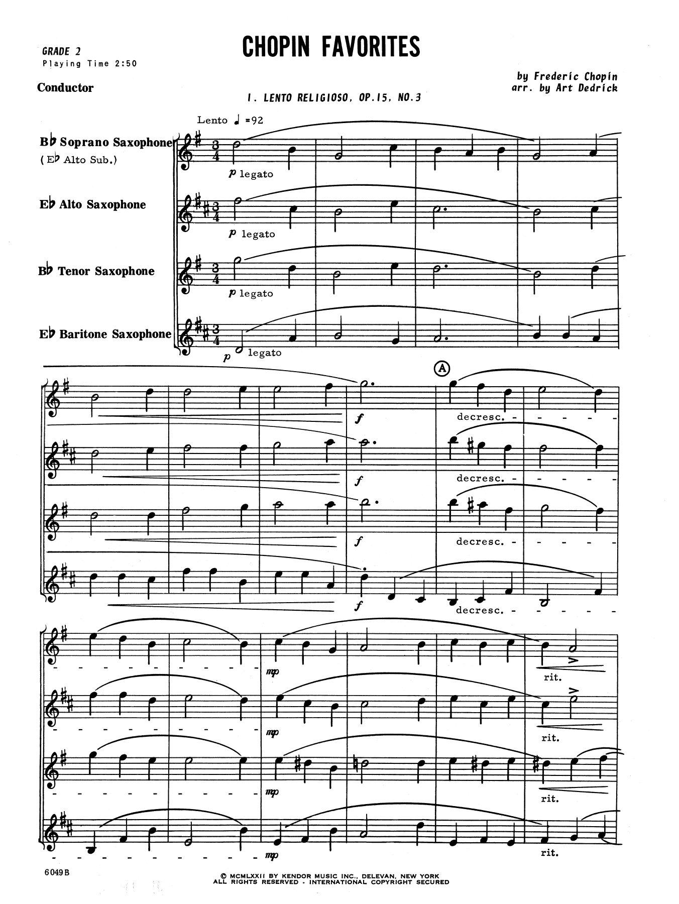 Chopin Favorites - Full Score (Woodwind Ensemble) von Art Dedrick