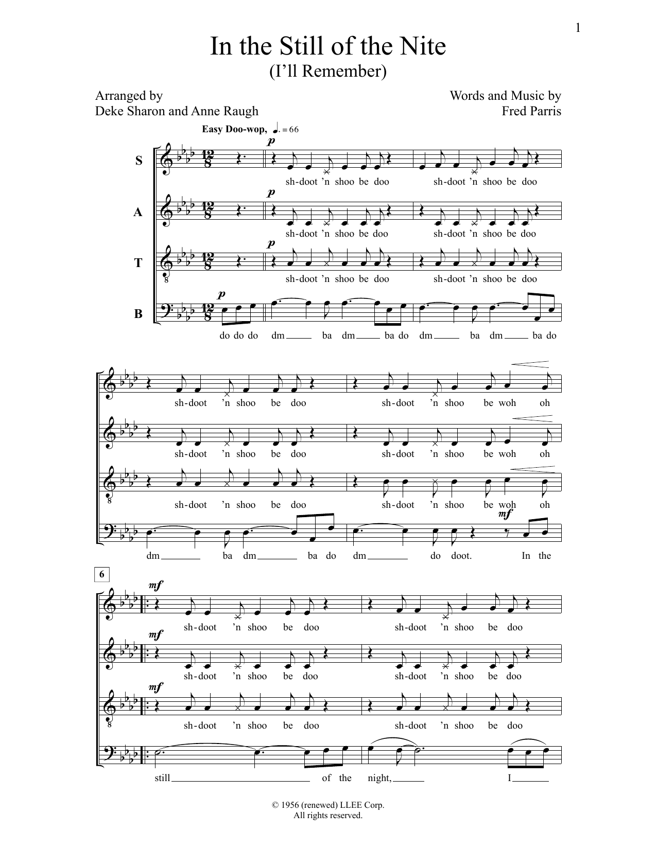 In the Still of the Nite (SATB Choir) von Deke Sharon