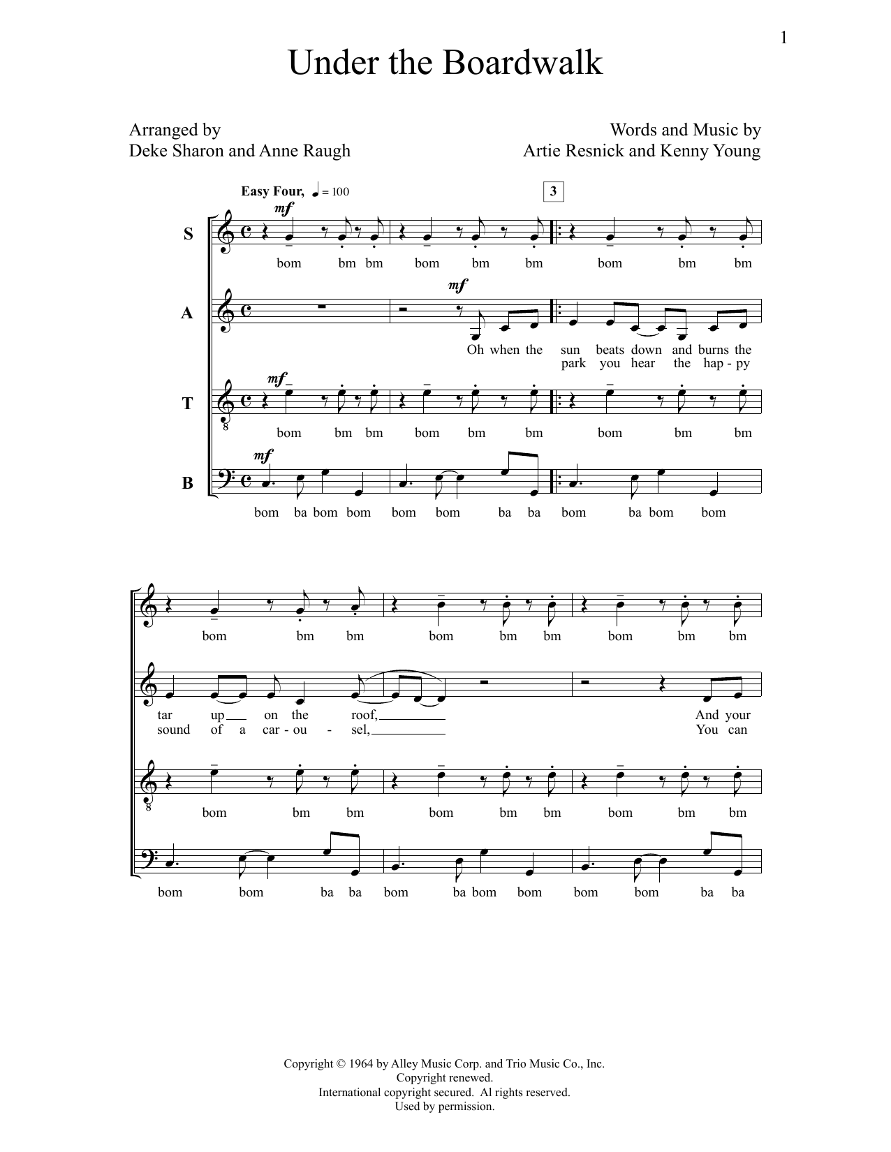 Under The Boardwalk (SATB Choir) von Deke Sharon