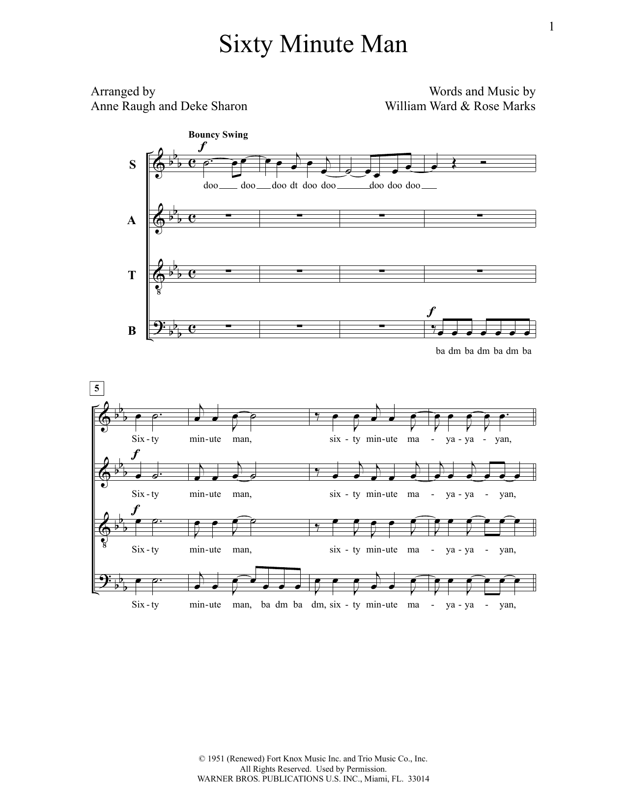 Sixty Minute Man (SATB Choir) von Deke Sharon