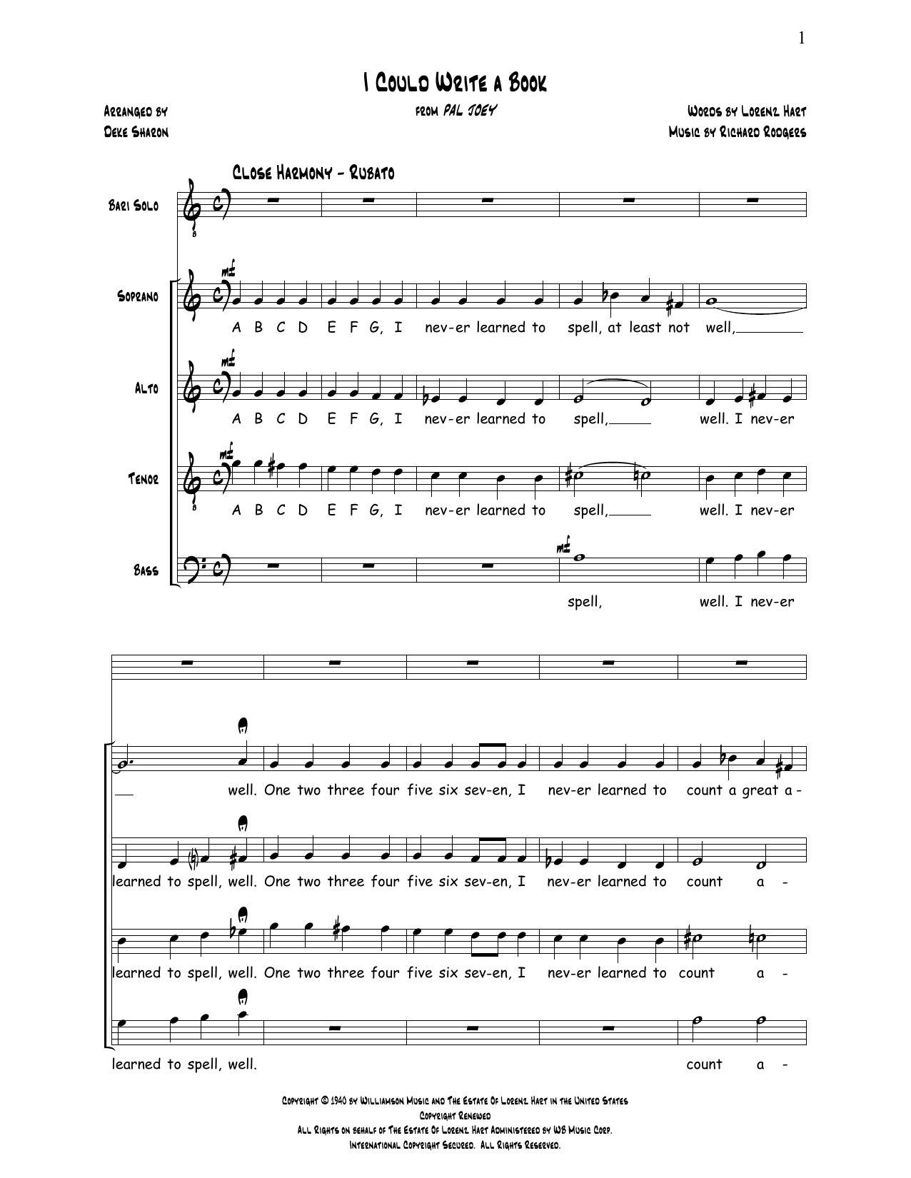 I Could Write A Book (SATB Choir) von Deke Sharon