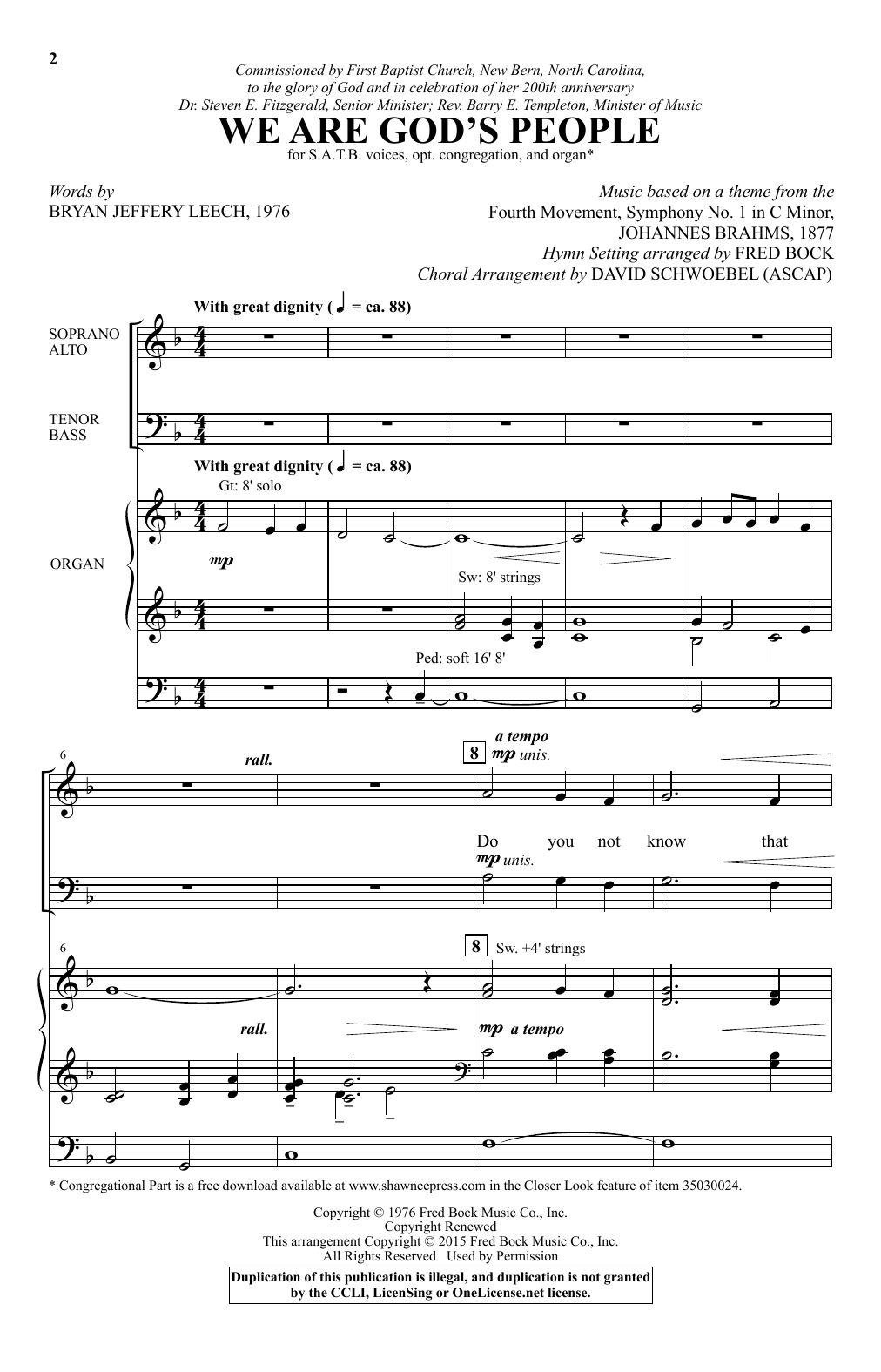 We Are God's People (SATB Choir) von David Schwoebel