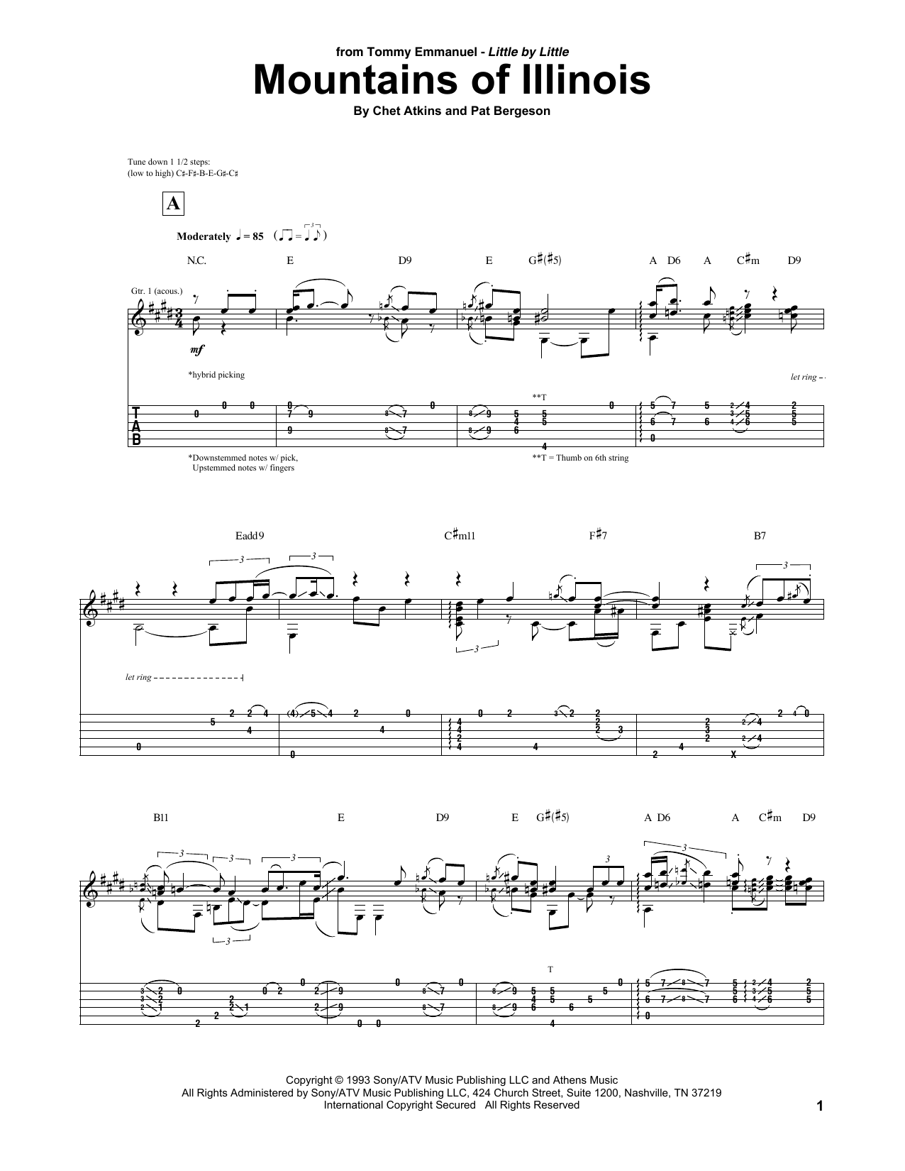 Mountains Of Illinois (Guitar Tab) von Tommy Emmanuel