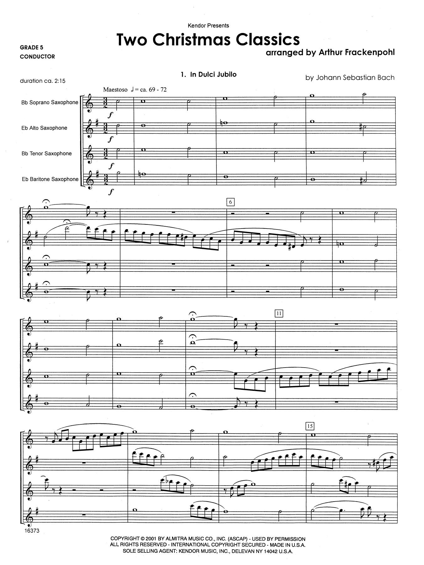 Two Christmas Classics - Full Score (Woodwind Ensemble) von Arthur Frackenpohl