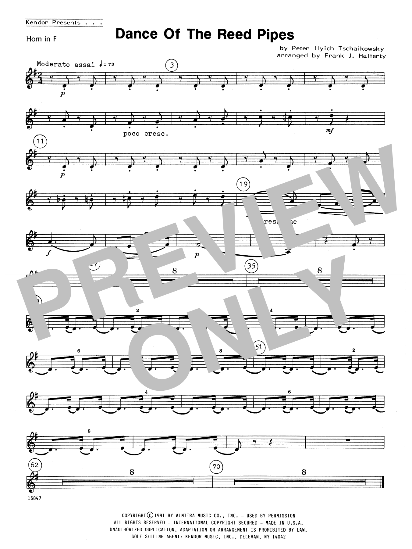Dance Of The Reed Pipes - Horn in F (Woodwind Ensemble) von Frank J. Halferty