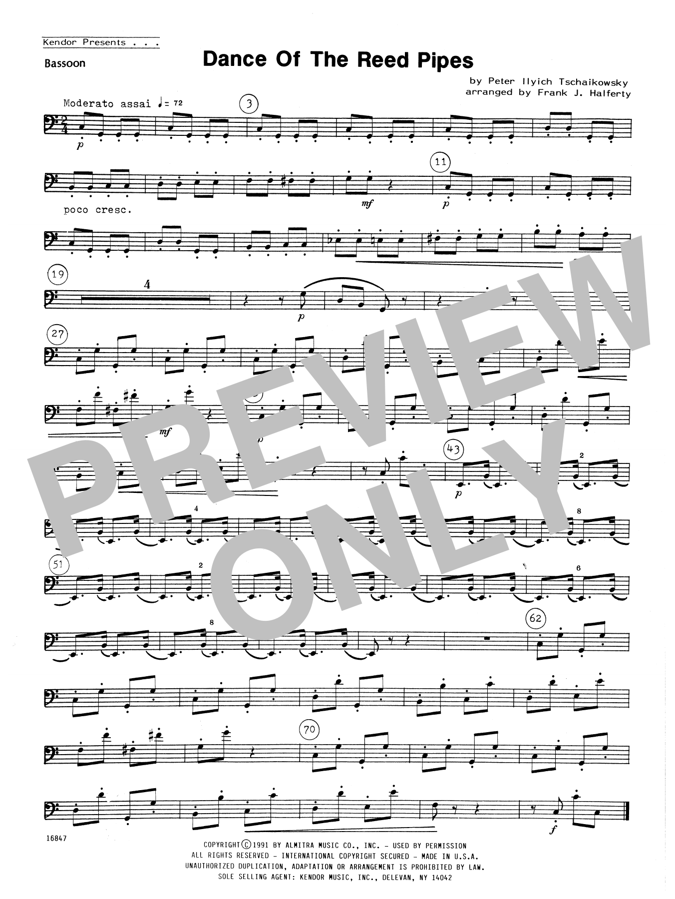 Dance Of The Reed Pipes - Bassoon (Woodwind Ensemble) von Frank J. Halferty