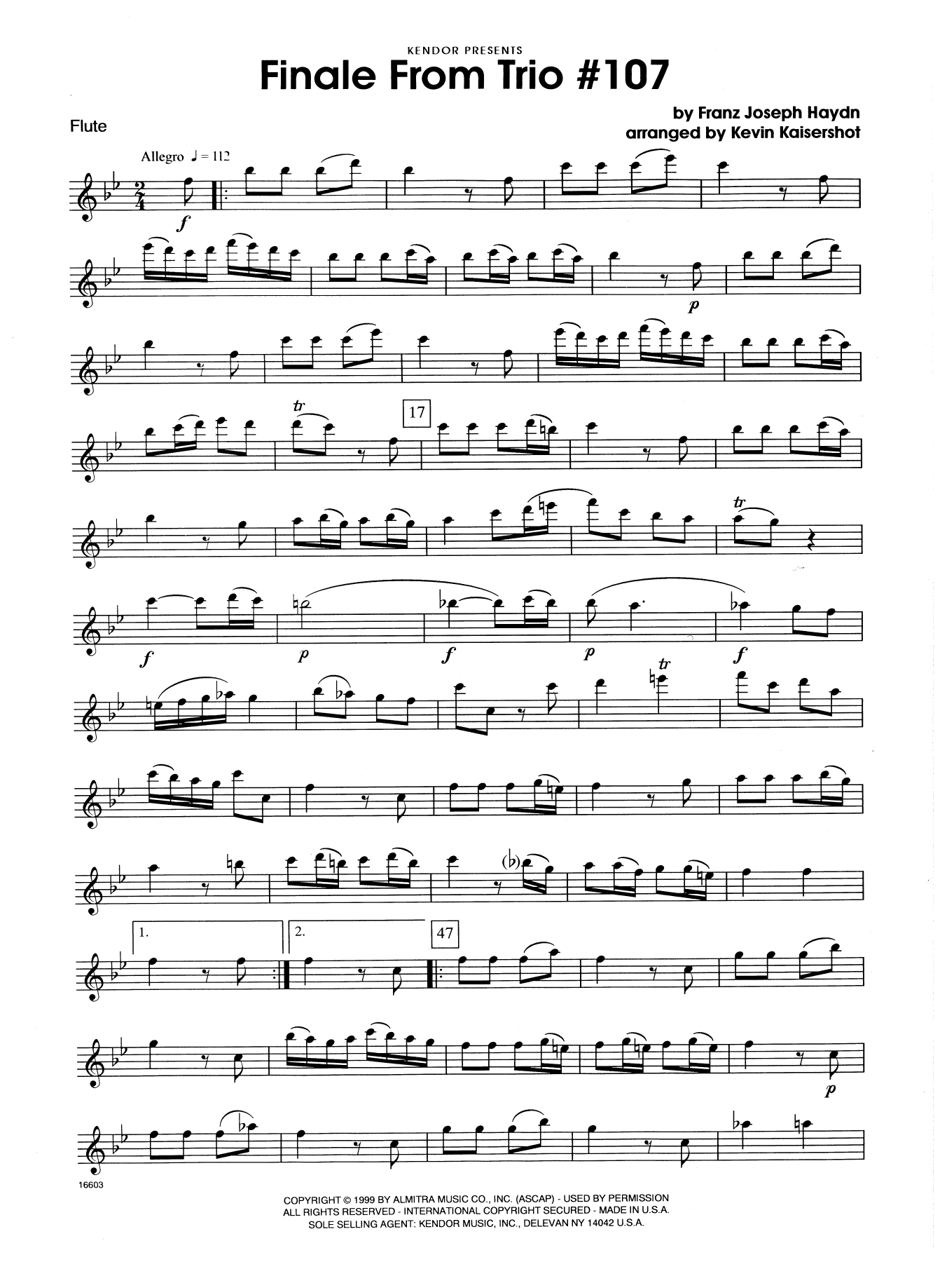 Finale From Trio #107 - Flute (Woodwind Ensemble) von Kevin Kaisershot
