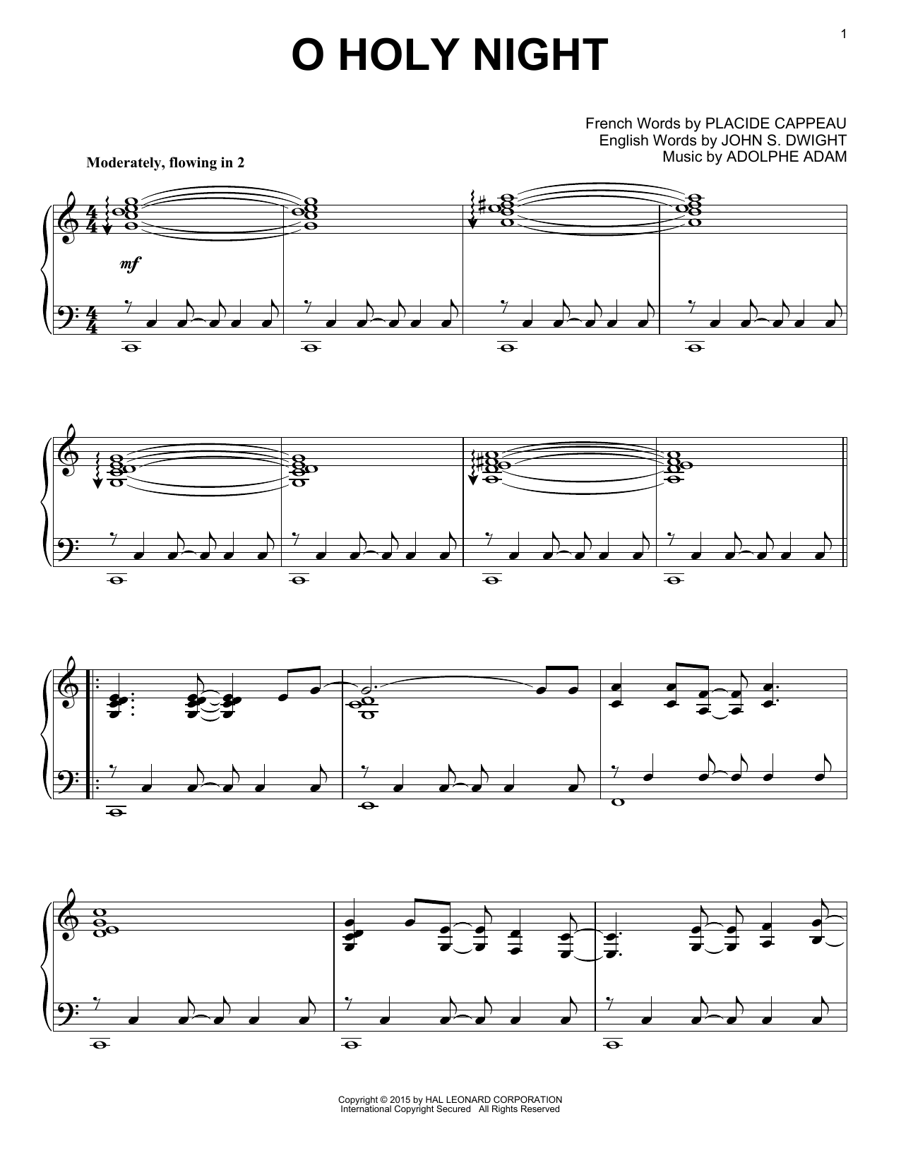 O Holy Night (Piano Solo) von John S. Dwight