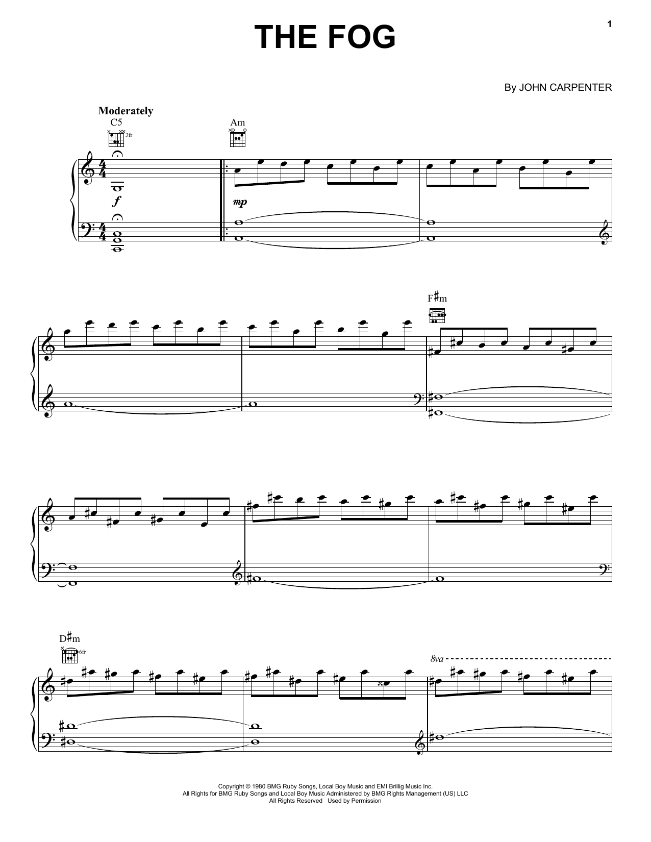 The Fog (Piano Solo) von John Carpenter
