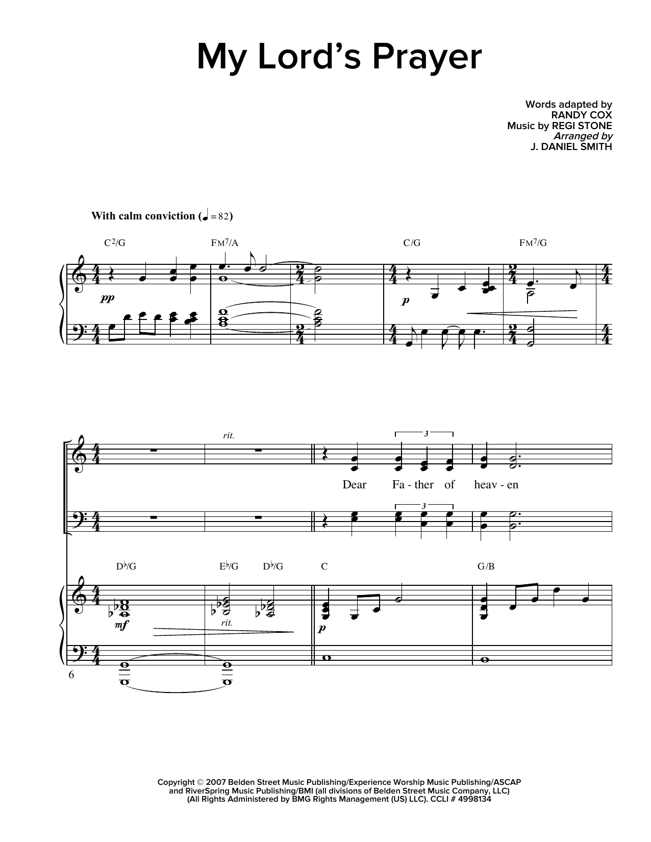 My Lord's Prayer (SATB Choir) von Regi Stone