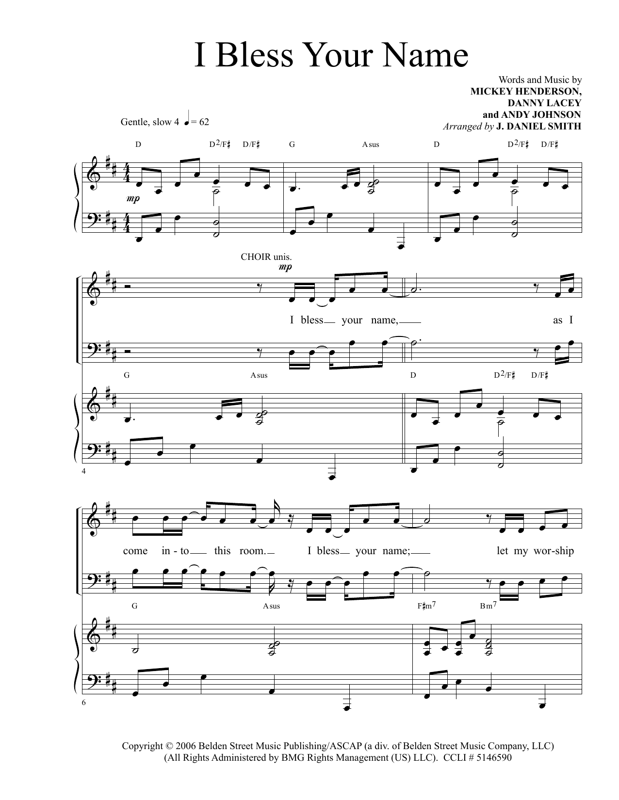 I Bless Your Name (SATB Choir) von Donald Henderson