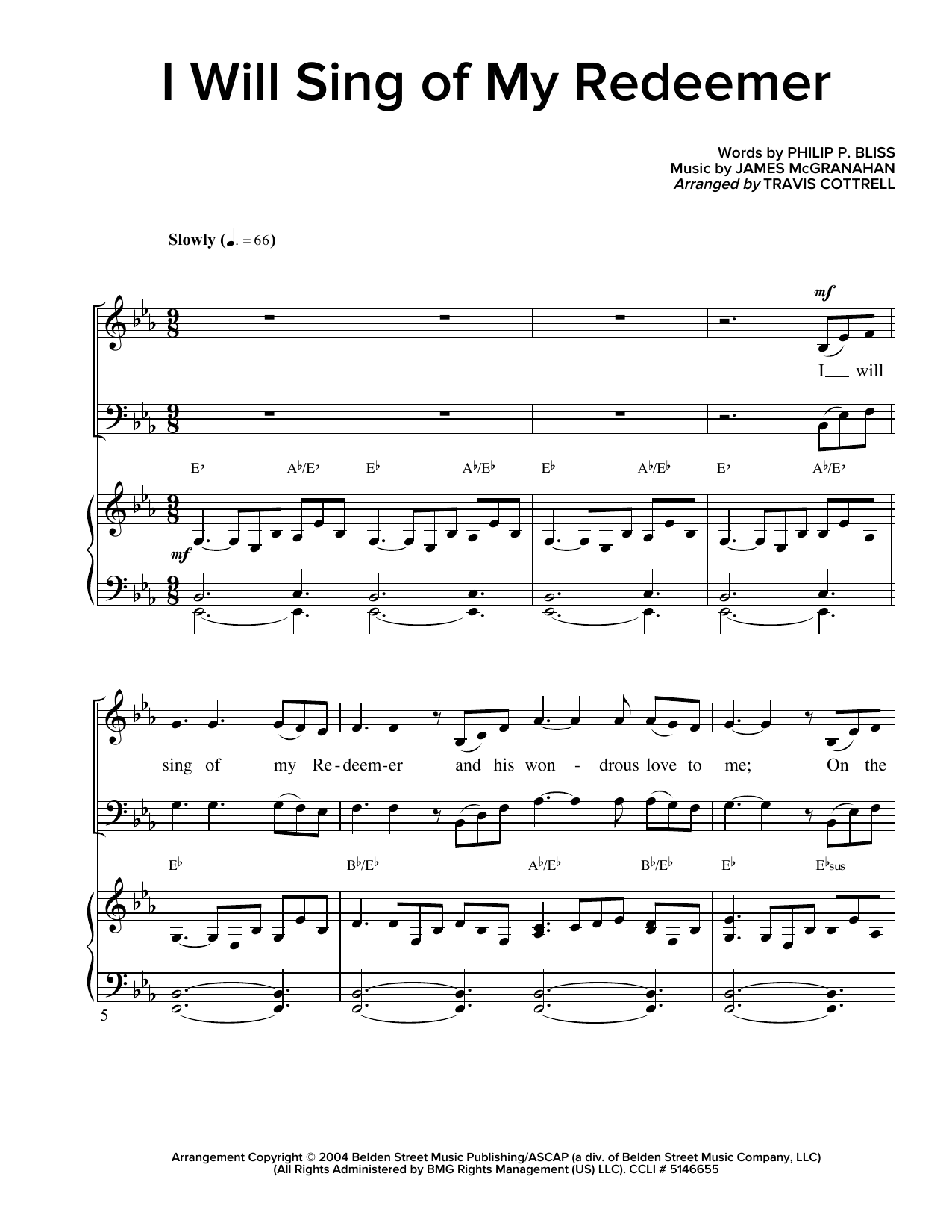 I Will Sing Of My Redeemer (SATB Choir) von Travis Cottrell