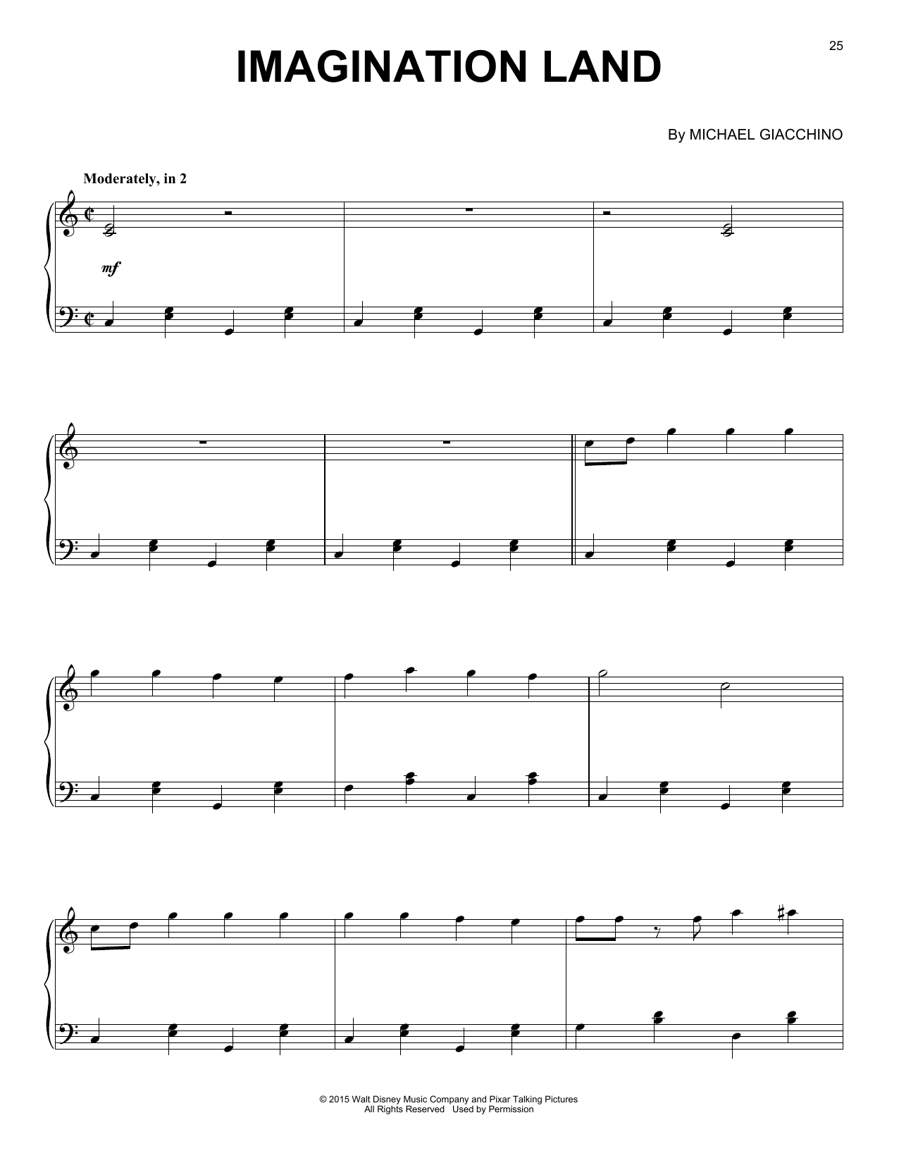 Imagination Land (Piano Solo) von Michael Giacchino