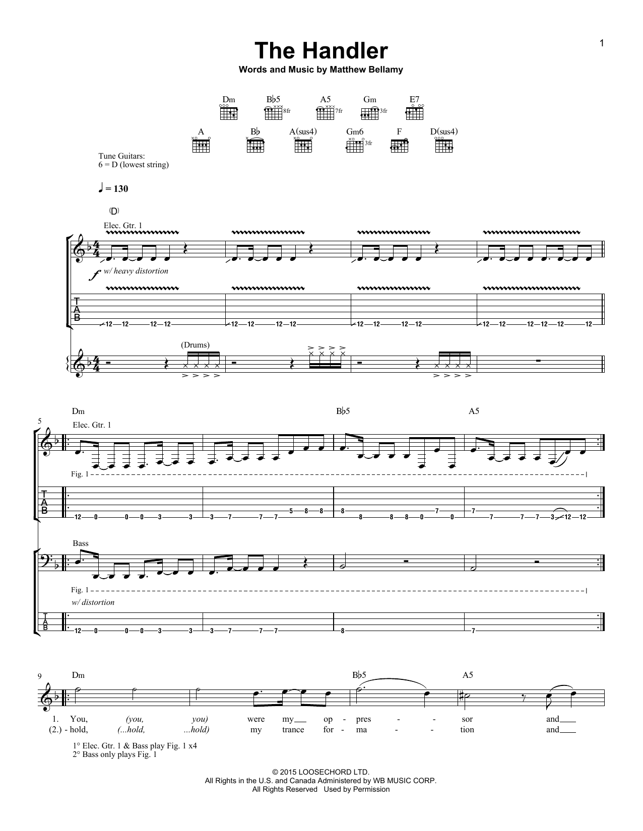 The Handler (Guitar Tab) von Muse