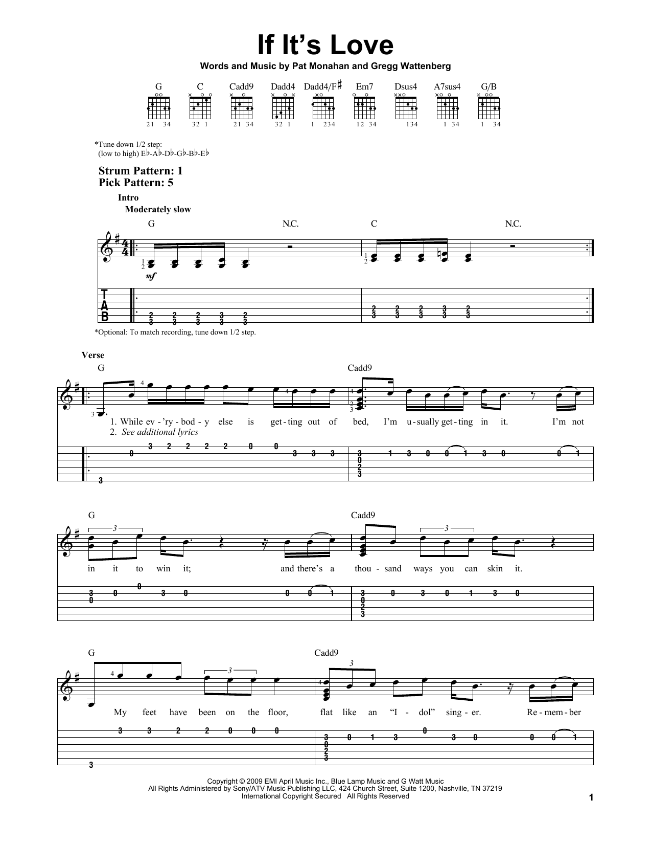 If It's Love (Easy Guitar Tab) von Train