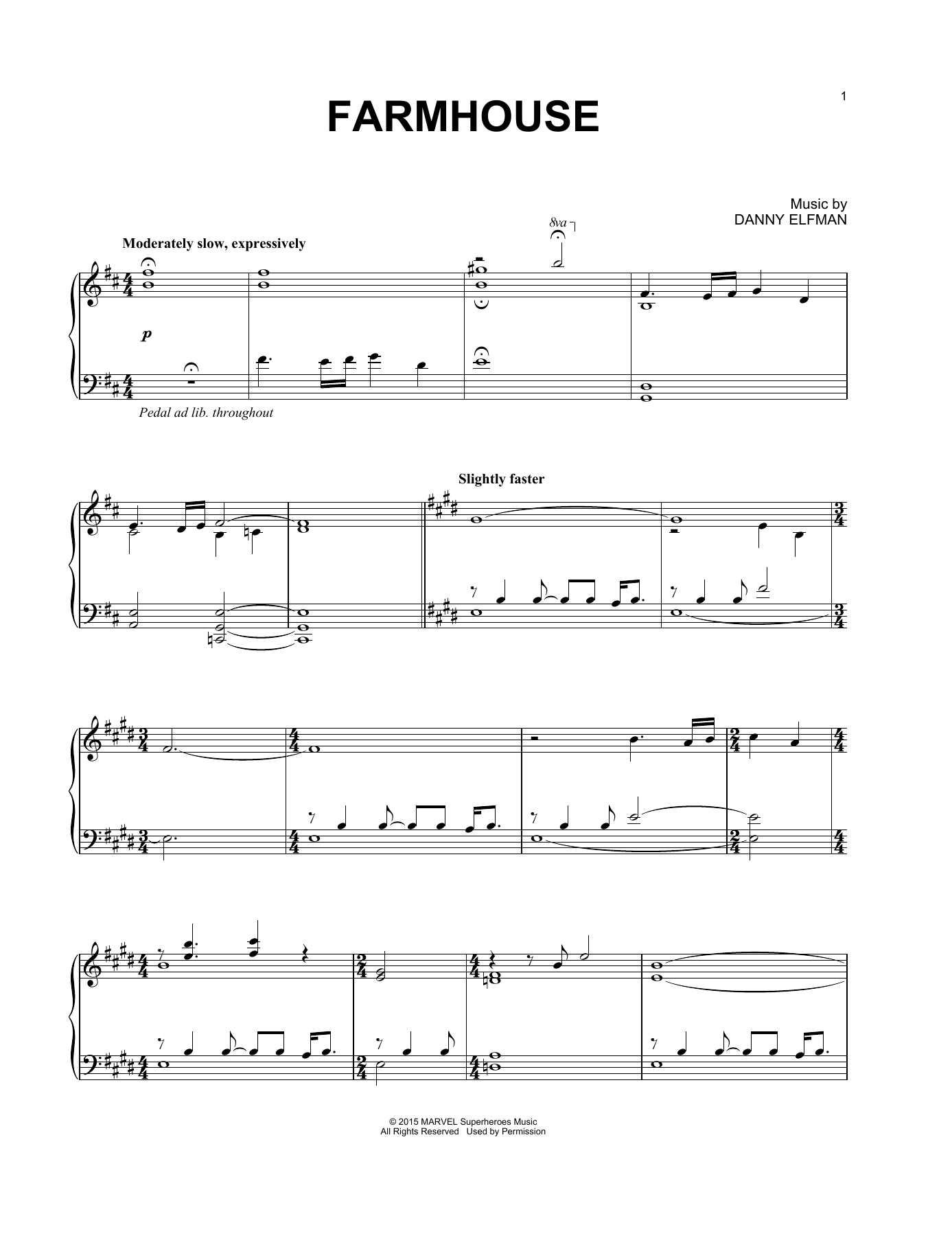 Farmhouse (Piano Solo) von Danny Elfman