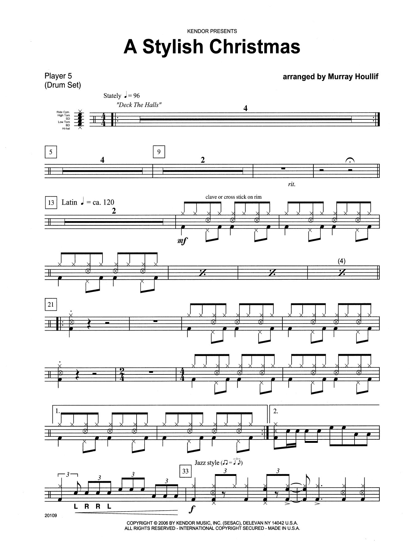 A Stylish Christmas - Percussion 5 (Percussion Ensemble) von Murray Houllif