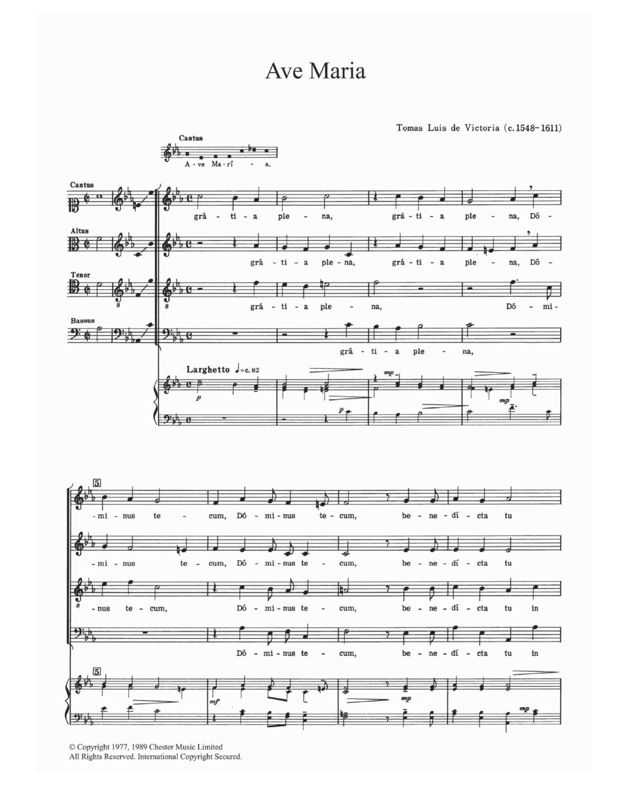 Ave Maria (Choir) von Toms Luis de Victoria