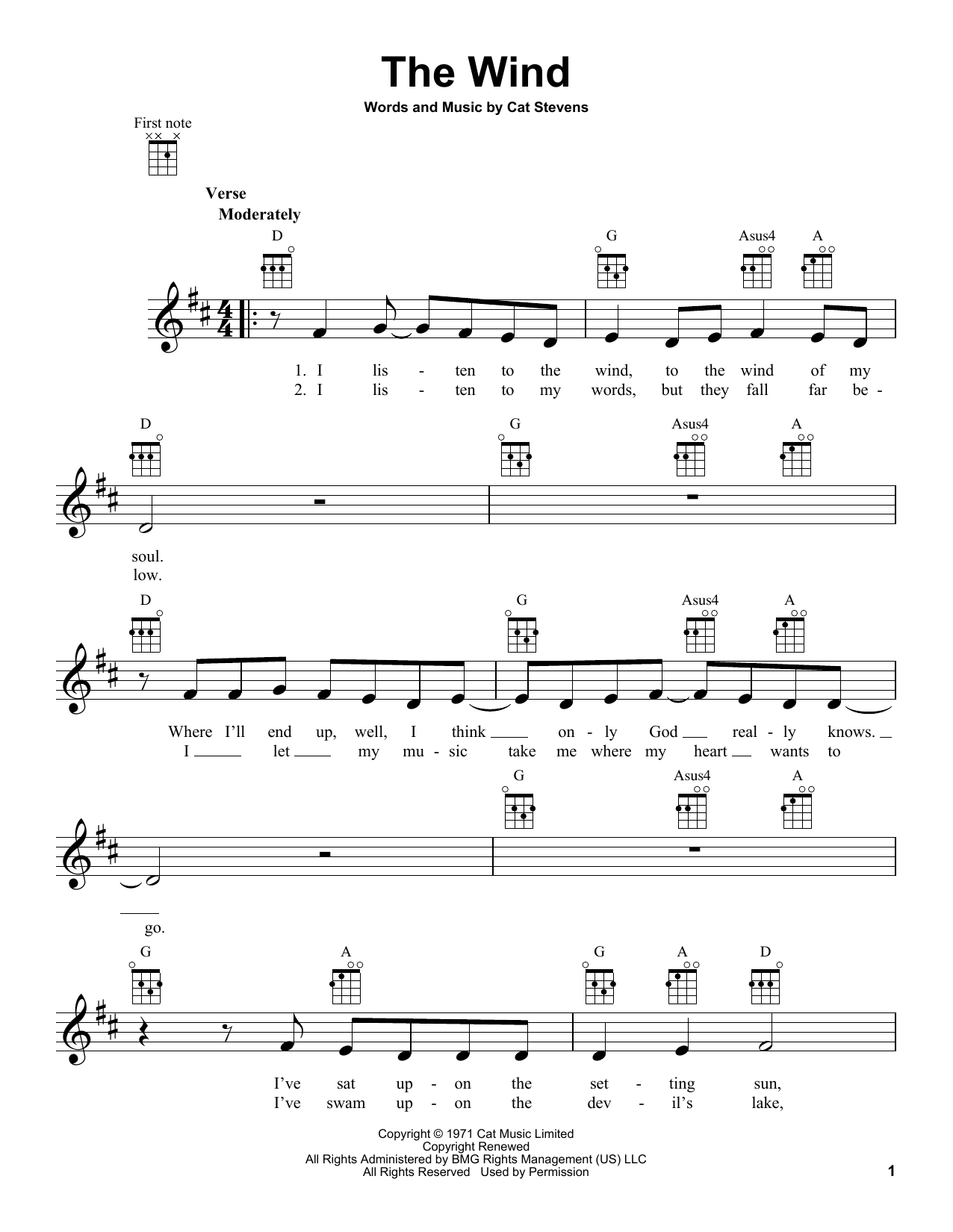 The Wind (Ukulele) von Yusuf/Cat Stevens